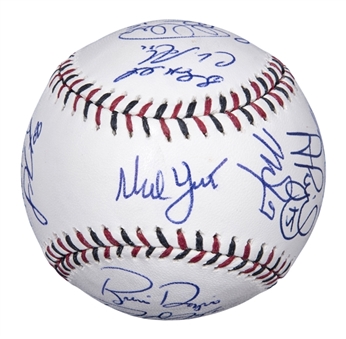 2015 American League All-Star Team Signed Official 2015 All-Star Manfred Baseball With 20 Signatures Including Trout, Pujols, Price & Sale (PSA/DNA)